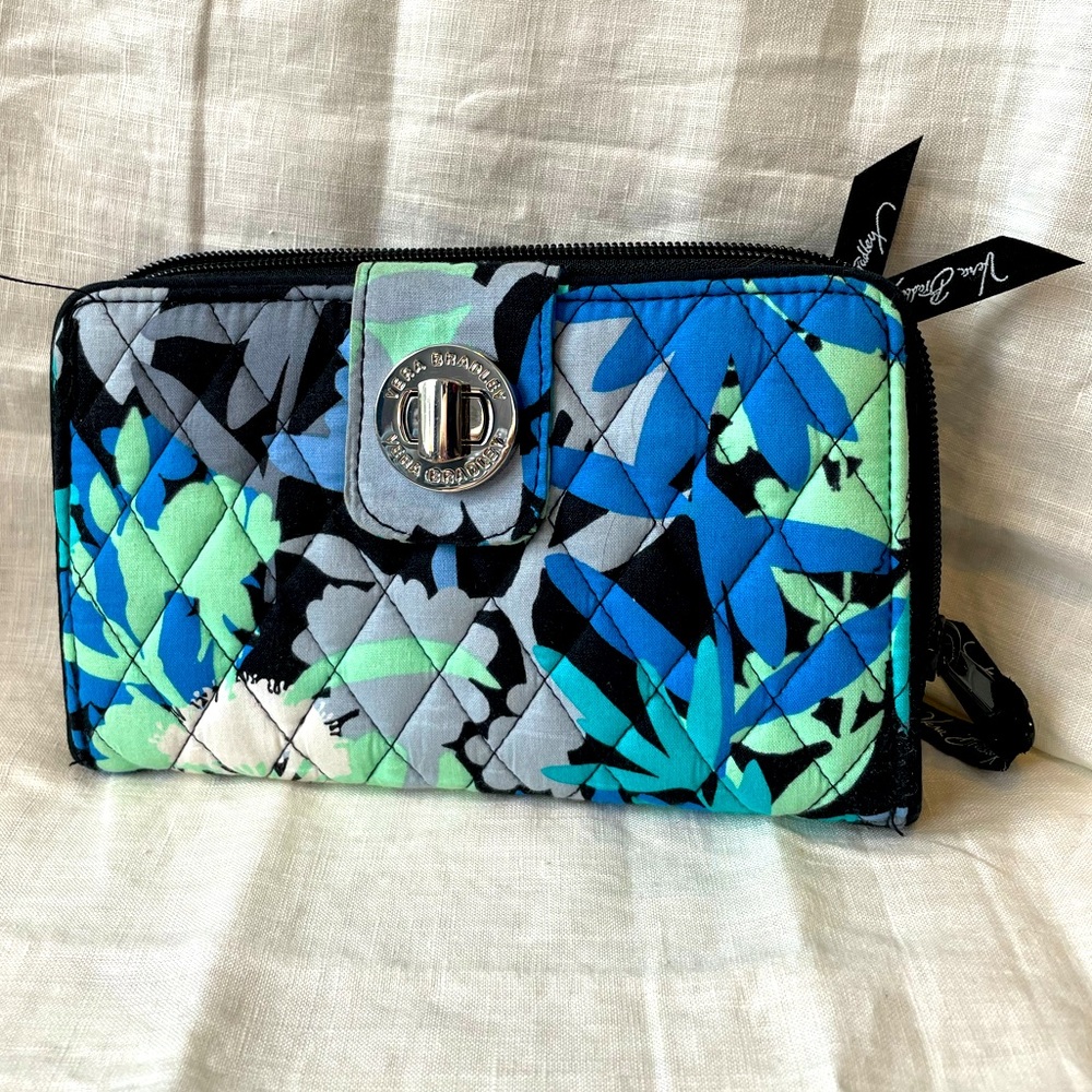 Vera Bradley Camofloral Turn-Lock Wallet